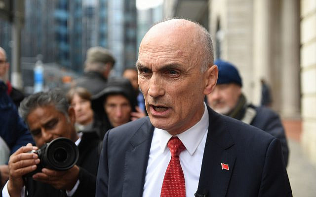 Chris Williamson outside the Birmingham Civil Justice Centre on Thursday (Photo credit: Joe Giddens/PA Wire - Jewish News) Chris Williamson outside the Birmingham Civil Justice Centre on Thursday (Photo credit: Joe Giddens/PA Wire - Jewish News)