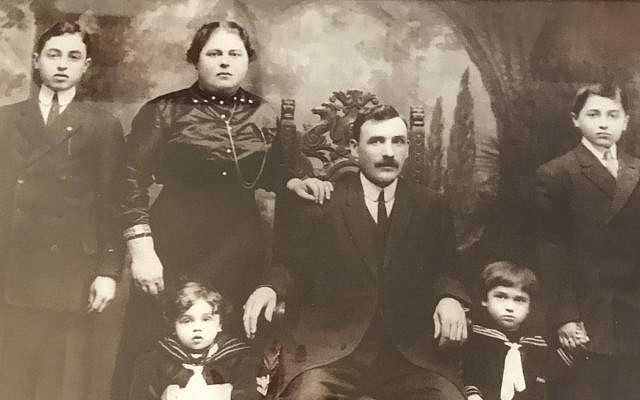 The author's family circa 1914. Her father seen lower left.
