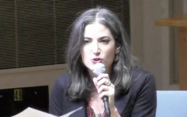 Forward opinion editor Batya Ungar-Sargon speaking at Bard College.