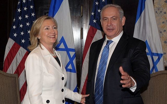 Then US Secretary of State Hillary Clinton and Prime Minister Benjamin Netanyahu in Sharm El-Sheikh, Egypt, September 14, 2010. Both won would go on to win the popular vote - Clinton in 2016 and Netanyahu in 2019 - but but not win the election. (US State Department photo/ Public Domain)