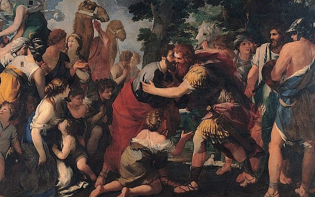 'Meeting between Esau and Jacob,' by Raffaellino Bottalla. (Google Art Project)