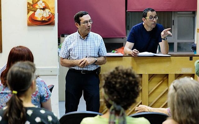 Encore! director Robert Binder and musical director Paul Salter in rehearsal
(Photo: Brian Negin)