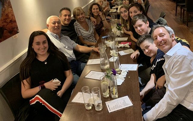Sabrina out with her family for a meal! (Jewish News)
