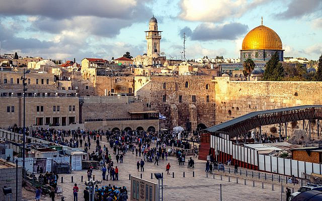 Jerusalem's Western Wall and Dome of the Rock (Photo by Sander Crombach on Unsplash via Jewish News)