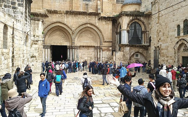 Tourists gather at the Church of the Holy Sepulchre in the Old City of Jerusalem 

Photo by Patrice Worthy