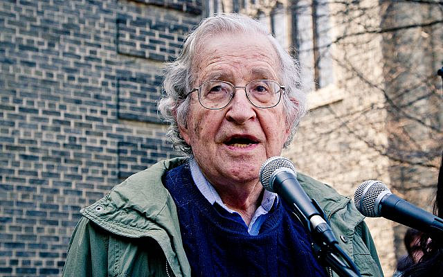 Noam Chomsky 

(Wikipedia/Author	Andrew Rusk from Toronto, Canada/ Attribution 2.0 Generic (CC BY 2.0) https://creativecommons.org/licenses/by/2.0/legalcode )