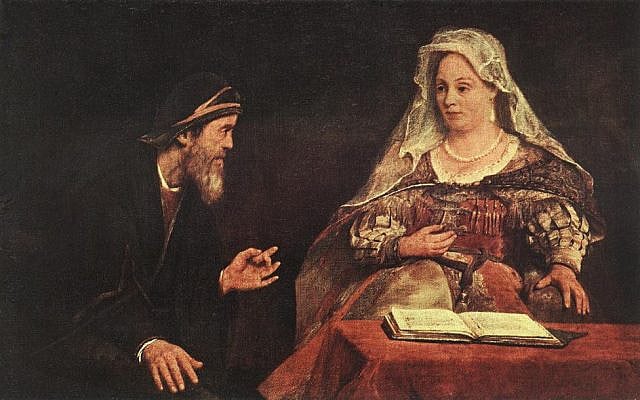 'Ester y Mardoqueo escribiendo la primera carta del Purim,' Aert de Gelder, 1645. (Wikipedia)