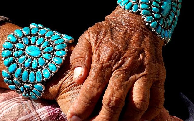 Illustrative. Turquoise bracelets worn by Navajo grandmother. (iStock) Illustrative. Turquoise bracelets worn by Navajo grandmother. (iStock)