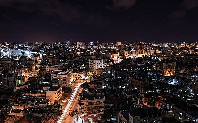 Gaza City at Night; Courtesy israelinvestment.org Gaza City at Night; Courtesy israelinvestment.org