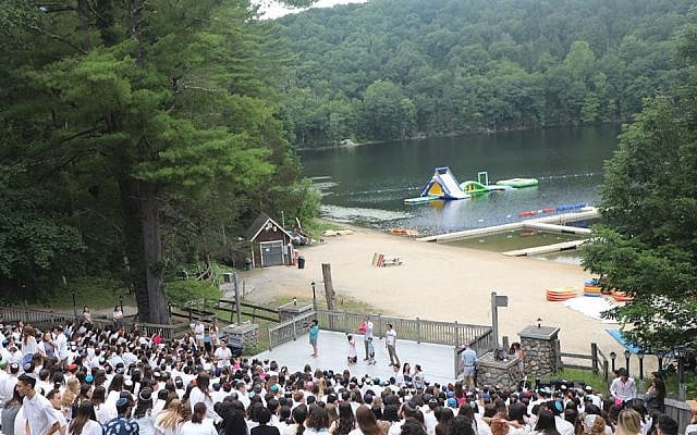 Kabbalat Shabbat at Camp Ramah in the Berkshires, Summer 2019. (courtesy)