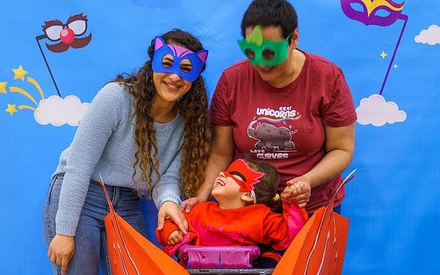 Purim celebrations at Beit Issie Shapiro, where costumes are specially designed to meet children's needs. It is a based on longstanding partnership with design students from the Holon Institute of Technology (HIT). March, 2020.
Credit: Jordan Polevoy.