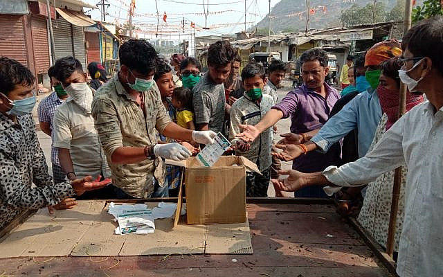 Distribution of COVID-19 leaflets in Kalwa