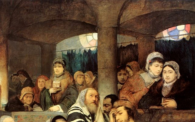 Women's gallery in a detail from the 1878 painting, 'Jews Praying in the Synagogue on Yom Kippur,' by Maurycy Gottlieb. (Wikipedia) Women's gallery in a detail from the 1878 painting, 'Jews Praying in the Synagogue on Yom Kippur,' by Maurycy Gottlieb. (Wikipedia)