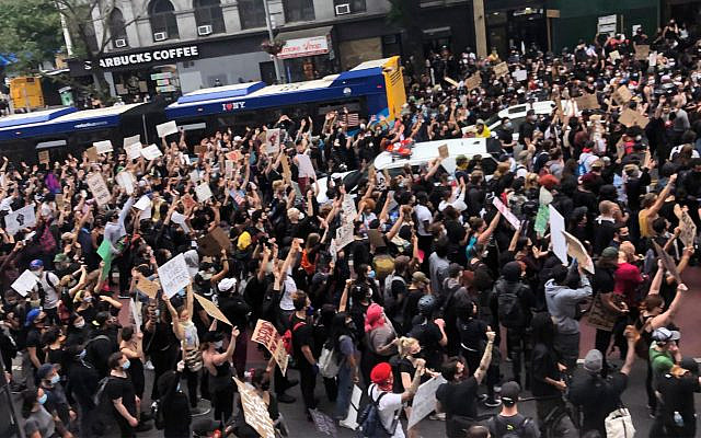 A view of downtown New York City from the author's window during a George Floyd protest, June 9, 2020. (Michelle Sarna) A view of downtown New York City from the author's window during a George Floyd protest, June 9, 2020. (Michelle Sarna)