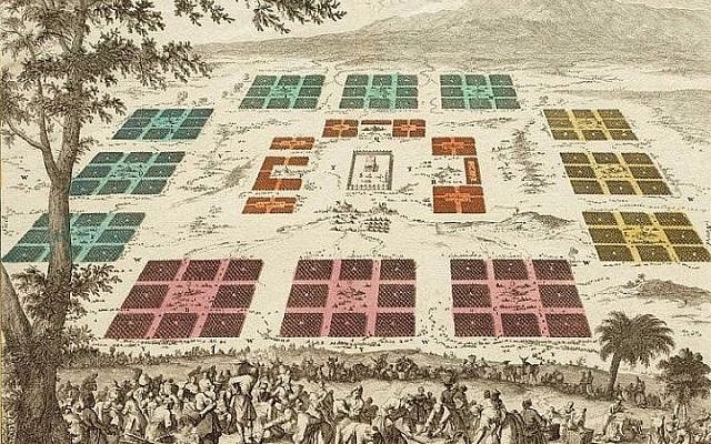 The order of the Israelite camp in the wilderness. (Jan Luyken,1700 Amsterdam Museum cc 1.0, public domain) The order of the Israelite camp in the wilderness. (Jan Luyken,1700 Amsterdam Museum cc 1.0, public domain)