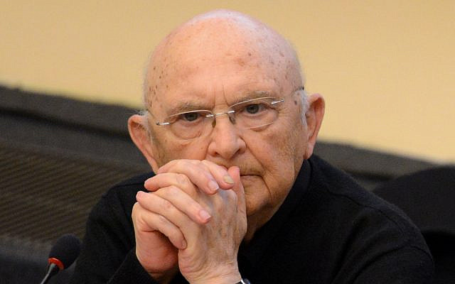 Aharon Appelfeld, in conversation with Marc Rettel. Den Aharon Appelfeld am Espace culturel Cité, 22. Mee 2014.