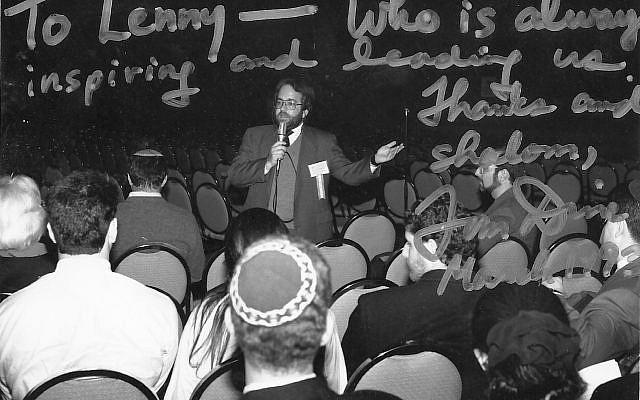 Lenny at impromptu session 1993 Policy Conference