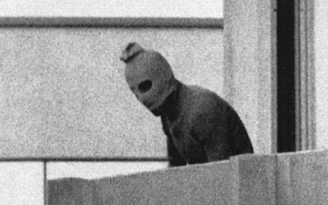 Palestinian Arab terrorist at the 1972 Munich Olympics (courtesy Ankie Spitzer)