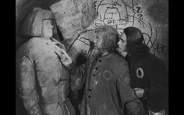Screenshot from Der Golem, a 1915 German silent horror film. Screenshot from Der Golem, a 1915 German silent horror film.