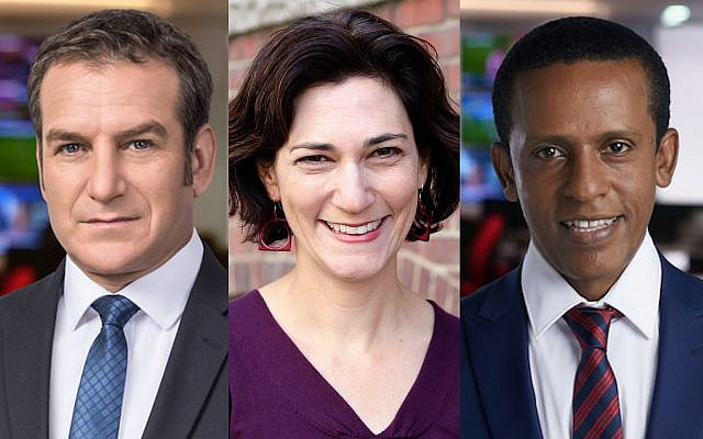 Journalists Branu Tegene, Dina Kraft and Danny Kushmaro are this year's recipients of the 2020 B’nai B’rith World Center-Jerusalem Award for Journalism Recognizing Excellence in Diaspora Reportage (Courtesy)