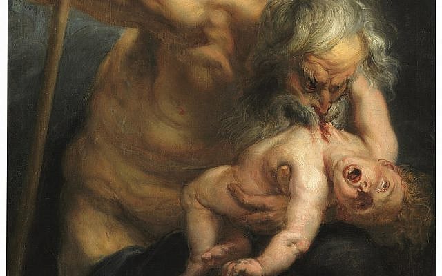 Detail of Peter Paul Rubens "Saturn and his son"