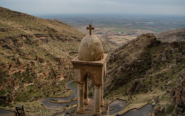 View of the Monastery of Raban Hormizd overlooking Alqosh. View of the Monastery of Raban Hormizd overlooking Alqosh.