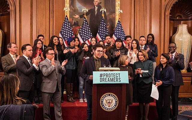 Elias Rosenfeld speaking in Washington. (Courtesy Rosenfeld)
