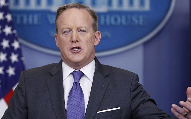 White House press secretary Sean Spicer speaks during the daily news briefing at the White House in Washington, January 30, 2017. (AP Photo/Carolyn Kaster) White House press secretary Sean Spicer speaks during the daily news briefing at the White House in Washington, January 30, 2017. (AP Photo/Carolyn Kaster)