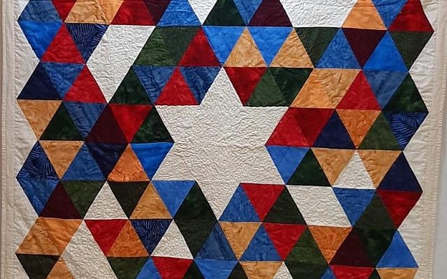 Martha Fischer.  Ark covering at Kehilat Sinai, Tel Aviv.  With permission of the artist.
