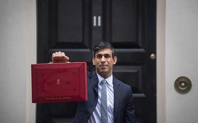 Chancellor of the Exchequer, Rishi Sunak outside 11 Downing Street, London, before heading to the House of Commons to deliver his Budget. Picture date: Wednesday March 3, 2021. (Jewish News)
