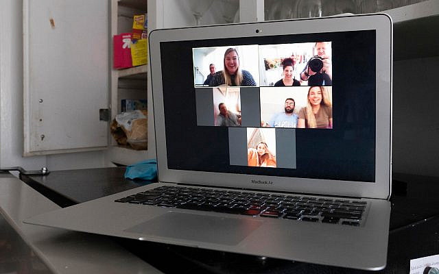 A shiva service was allegedly Zoom-bombed with antisemitic material. Picture is a generic image of a Zoom call, unrelated to the incident. (Photo by Jonas Gustavsson/Sipa USA) via Jewish News