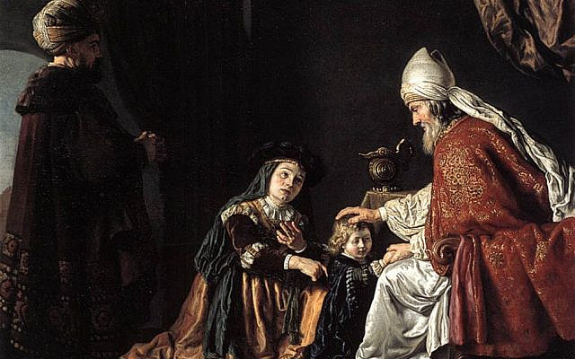 Hannah Giving Her Son Samuel to the Priest. Painting by Jan Victors  (1619–1676) (From the Berlin State Museums gallery via Wikimedia)