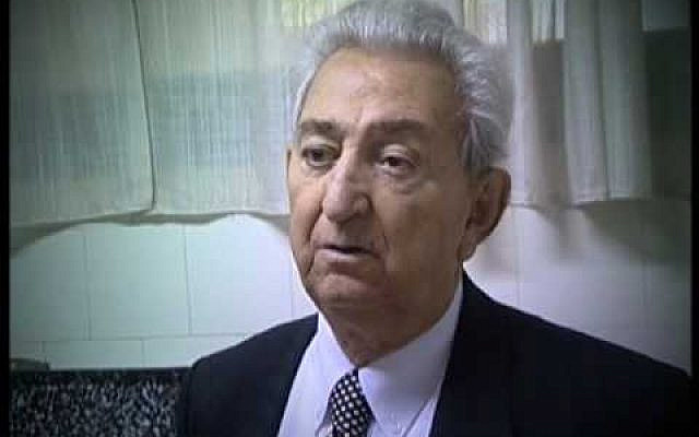 Meir Ezri, Israel’s late chargé d'affaires in Iran from 1958 to 1973, photo from youtube.com