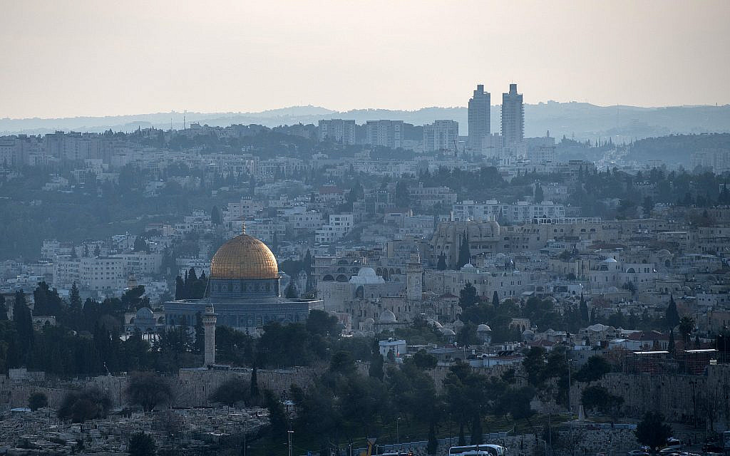 Jersualem, seen from the east, with the Temple Mount (Haram al-Sharif) in the foreground. (Flickr)