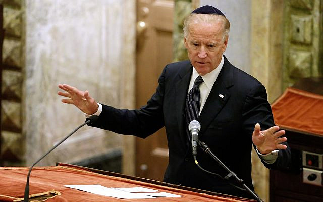 U.S. Vice President Joe Biden speaks during the funeral for U.S. Sen Frank Lautenberg, in New York’s Park Avenue Synagogue, Wednesday, June 5, 2013. (AP Photo/Richard Drew, Pool) U.S. Vice President Joe Biden speaks during the funeral for U.S. Sen Frank Lautenberg, in New York’s Park Avenue Synagogue, Wednesday, June 5, 2013. (AP Photo/Richard Drew, Pool)