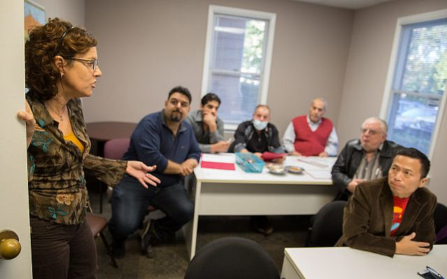 A cultural orientation class for newly arrived refugees at CRRA's office. (courtesy)