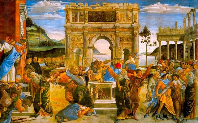 Botticcelli, Sandro. The Punishment of Korah. 1481-82
