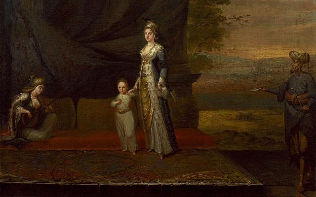 Lady Mary Wortley Montagu with her son, Edward Wortley Montagu, and attendants (CC via Wikimedia)
