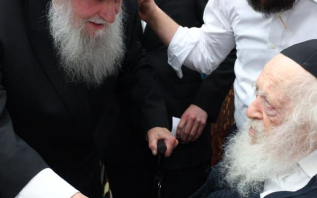 Left to Right: Rabbi Dovid Cohen of Brooklyn and Rabbi Chaim Kanievsky in Bnei Brak (from the author's private collection) Left to Right: Rabbi Dovid Cohen of Brooklyn and Rabbi Chaim Kanievsky in Bnei Brak (from the author's private collection)