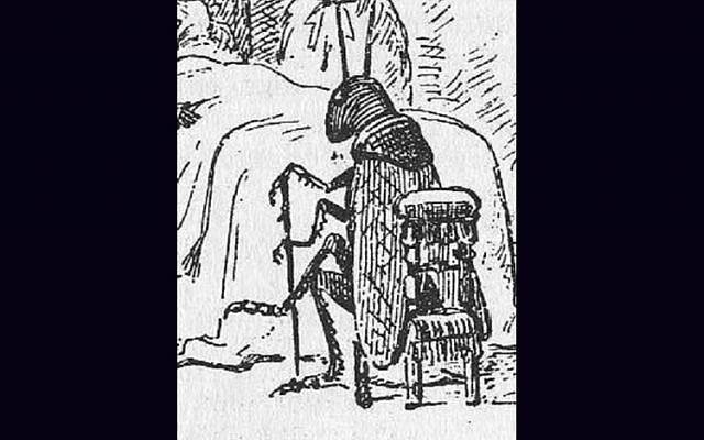 An illustration of The Talking Cricket by Enrico Mazzanti from 'Le avventure di Pinocchio' (The Adventures of Pinocchio) by Carlo Collodi, 1883. (Wikipedia)
