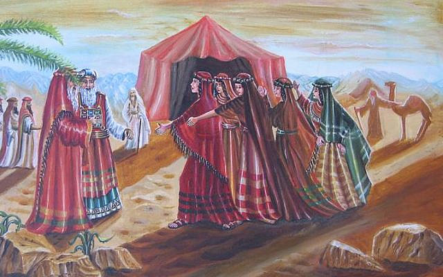 ציורי תנ"ך / בנות צלפחד /ציירה: אהובה קליין