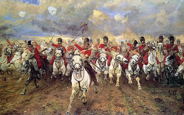 "Scotland Forever!" (1881) by Lady Butler depicting the cavalry charge of the Royal Scots Greys at the Battle of Waterloo in 1815. (Public domain/ Wikimedia Commons)