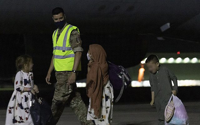 inistry of Defence handout photo of passengers disembarking a Royal Air Force Voyager after arriving at RAF Brize Norton from the Middle East. Boris Johnson and other G7 leaders have failed to persuade the US to keep troops in Afghanistan to continue evacuation efforts past the end of the month. Picture date: Tuesday August 24, 2021. via Jewish News