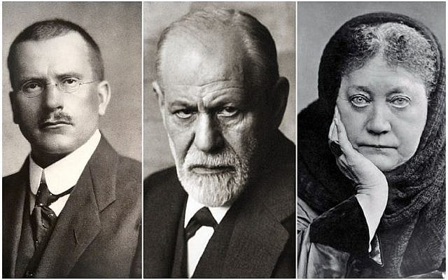 Carl G. Jung, Sigmund Freud and Helena P. Blavatsky. (The three photos are in public domain.) Carl G. Jung, Sigmund Freud and Helena P. Blavatsky. (The three photos are in public domain.)