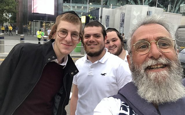 Spurs fans and author outside the stadium Spurs fans and author outside the stadium