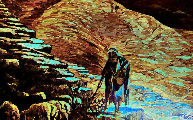 Walkin' the Damascus Road, Modified and colorized image from the public domain book, Picturesque Palestine, published 1884; owned by the author.