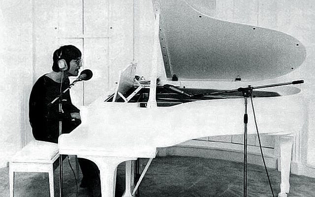 John Lennon, as pictured in an advertisement for Imagine from Billboard, September 18, 1971. (Public Domain, via Wikipedia) John Lennon, as pictured in an advertisement for Imagine from Billboard, September 18, 1971. (Public Domain, via Wikipedia)