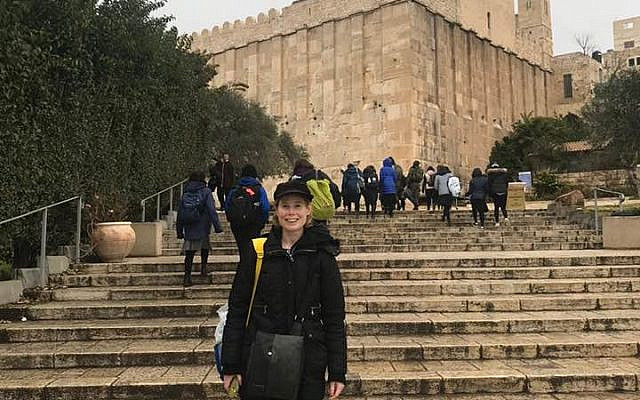 The author on a trip to Hevron