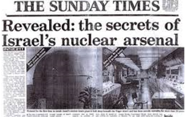Sunday Times discloses Israeli nuclear arsenal Sunday Times discloses Israeli nuclear arsenal