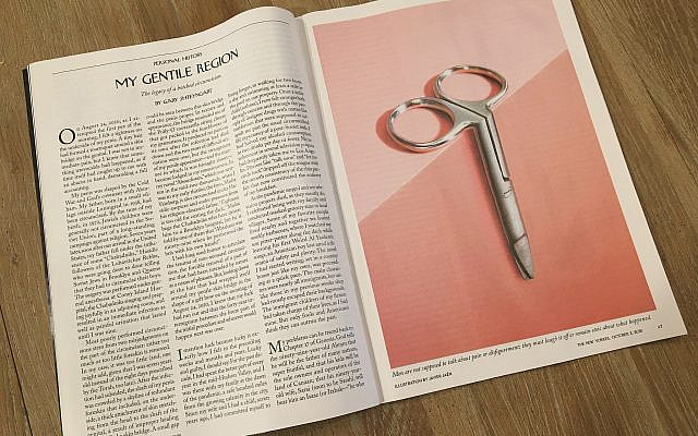 A New Yorker article about circumcision features an illustration by Javier Jaén. (Jewish Week)